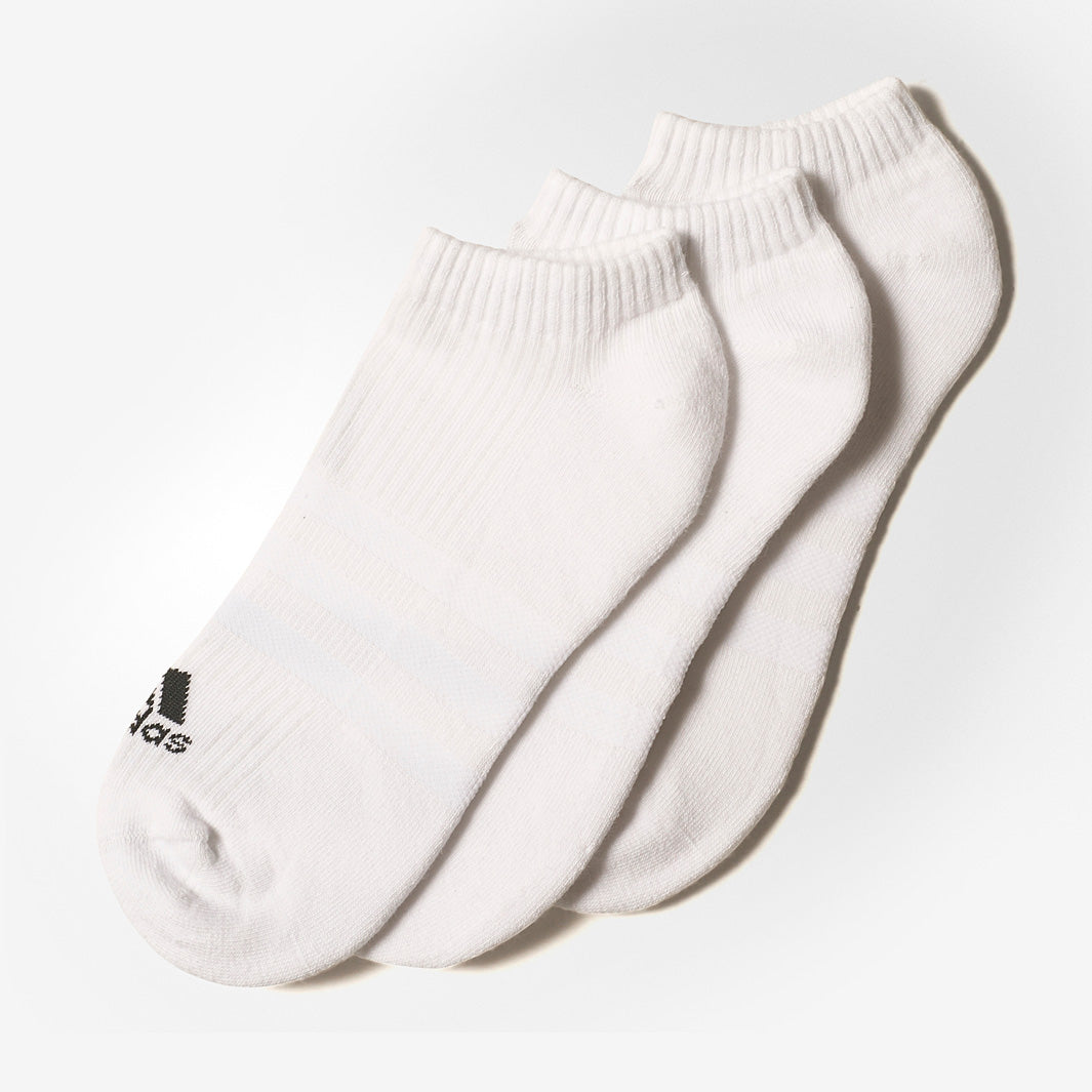 adidas 3 Stripe Performance No Show Socks 3 Pack