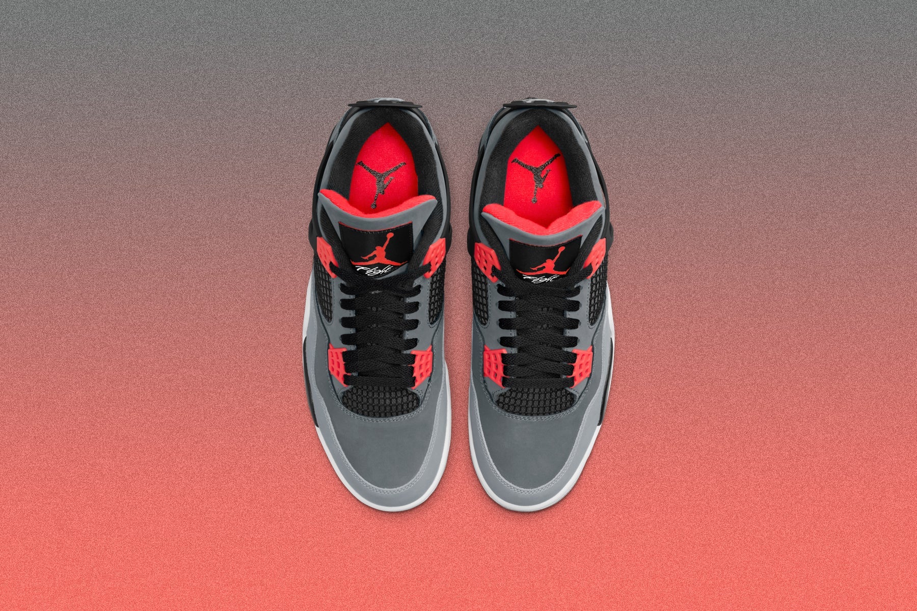Air Jordan 4 Retro 'Infrared' - Dark Grey/Infrared 23/Black Cement Grey