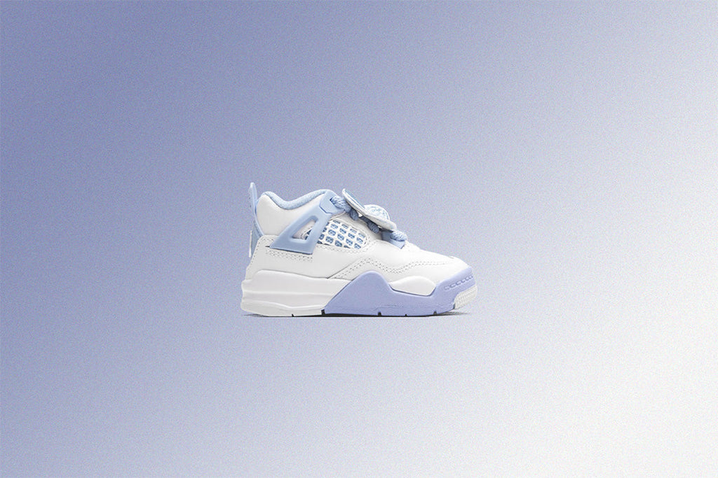Air Jordan 4 Retro 'Aluminum' (TD) - White/Aluminum/Blue Tint/Oil Green