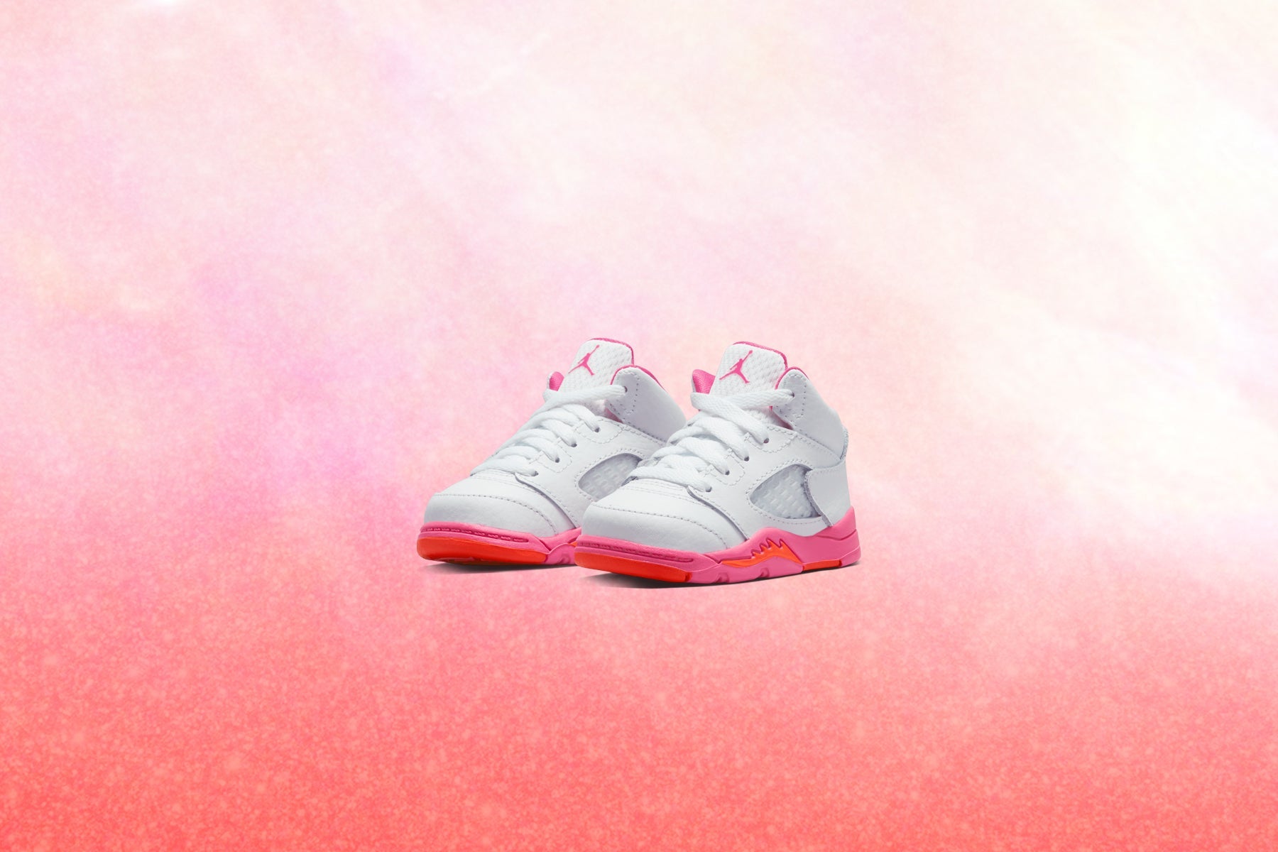 Jordan 5 Retro (TD) - White/Pinksicle/Safety Orange